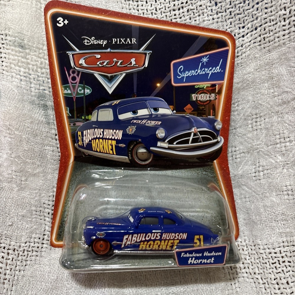Disney Pixar Cars Supercharged Fabulous Doc Hudson Hornet With Red Rims 🔥